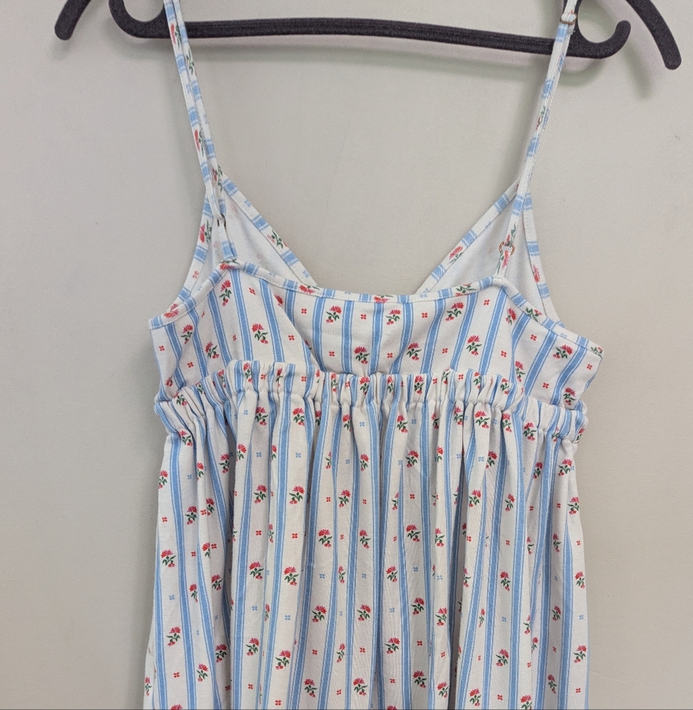 Hill House The Aurora Sleep Dress Floral Stripe Pajamas Nightgown Lounge - Picture 13 of 15